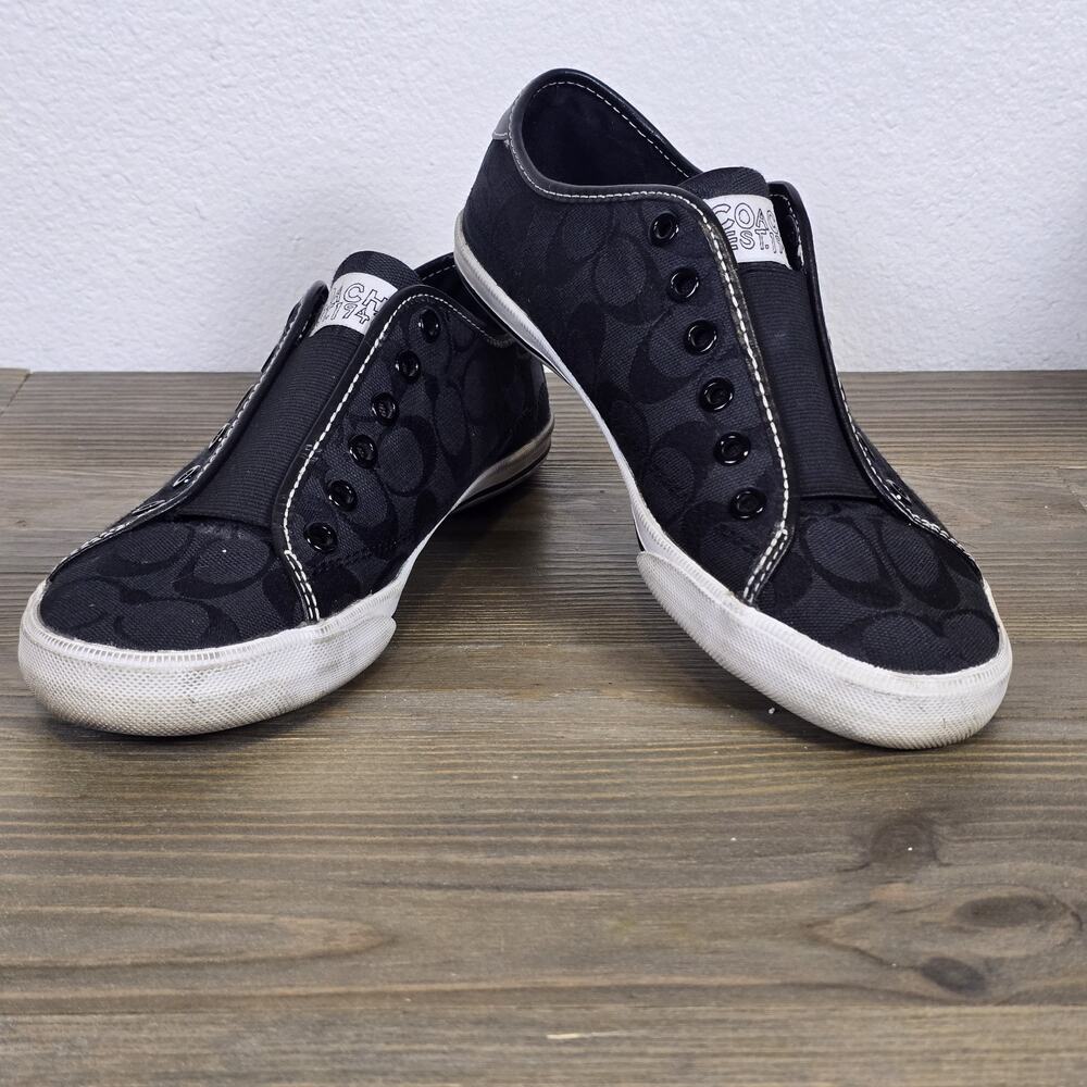 COACH - BEV Laceless Monogram Designer Signature Sneakers Shoes Women's Size 9 B